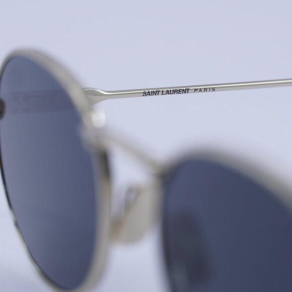 🕶️ New Saint Laurent SL799 003 Sunglasses - Shiny Gold Frame, Dark Grey Lenses - Picture 8 of 10